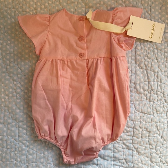 Dondolo Leaf Harvest Pumpkin Fall Bubble 9 months NWT Pink - Picture 3 of 3